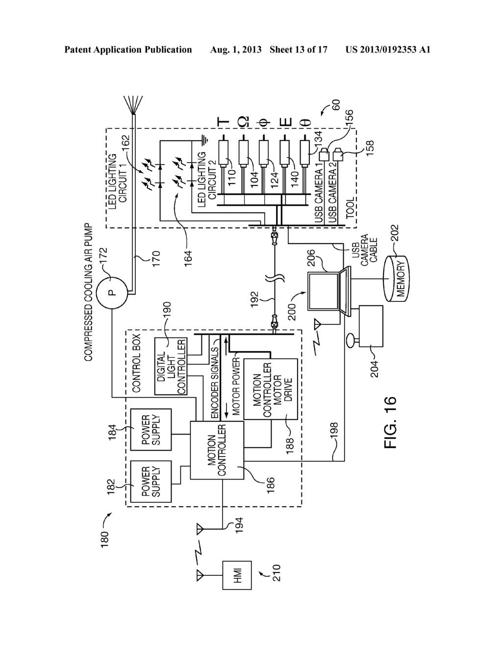 SYSTEM AND METHOD FOR AUTOMATED OPTICAL INSPECTION OF INDUSTRIAL GAS     TURBINES AND OTHER POWER  GENERATION MACHINERY WITH MULTI-AXIS INSPECTION     SCOPE - diagram, schematic, and image 14