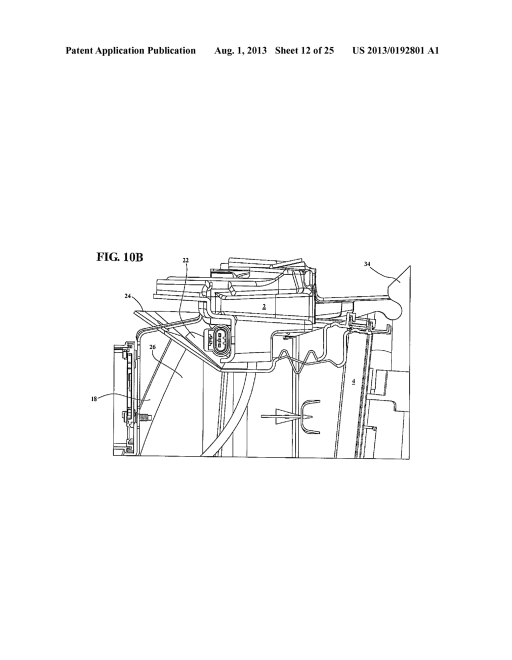 RECONFIGURABLE FRONT AND UPPER ONE PIECE BAFFLES FOR DIRECTING INCOMING     AIR FROM A VEHICLE FRONT FASCIA TO A RADIATOR COOLING MODULE - diagram, schematic, and image 13