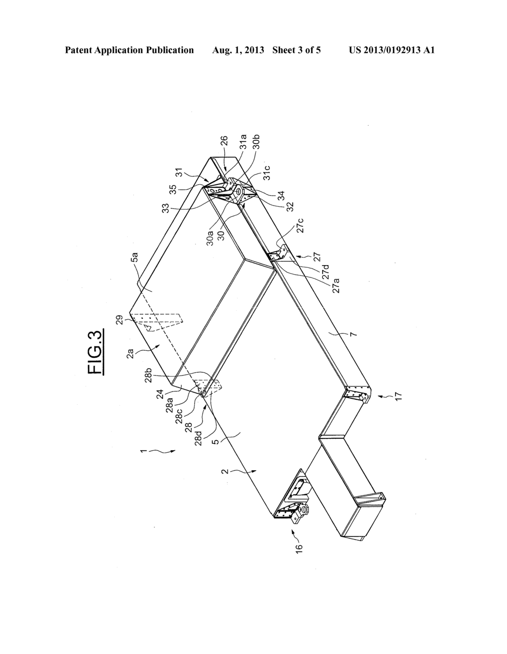 Battery Box for Electric or Hybrid Vehicle and Method for Mounting Said     Box on the Vehicle - diagram, schematic, and image 04