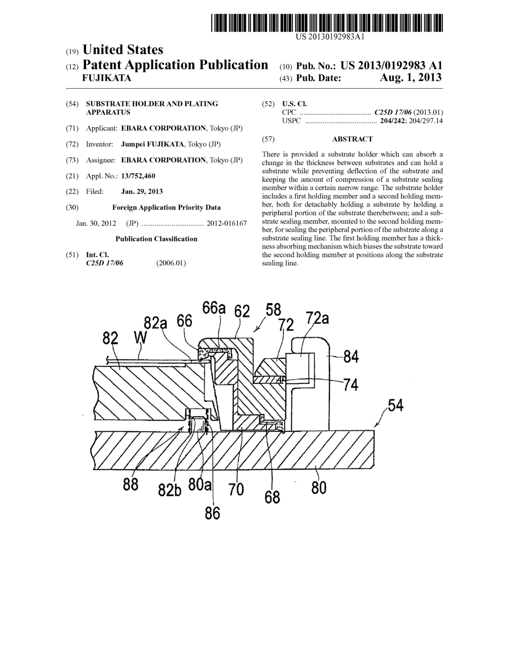 SUBSTRATE HOLDER AND PLATING APPARATUS - diagram, schematic, and image 01