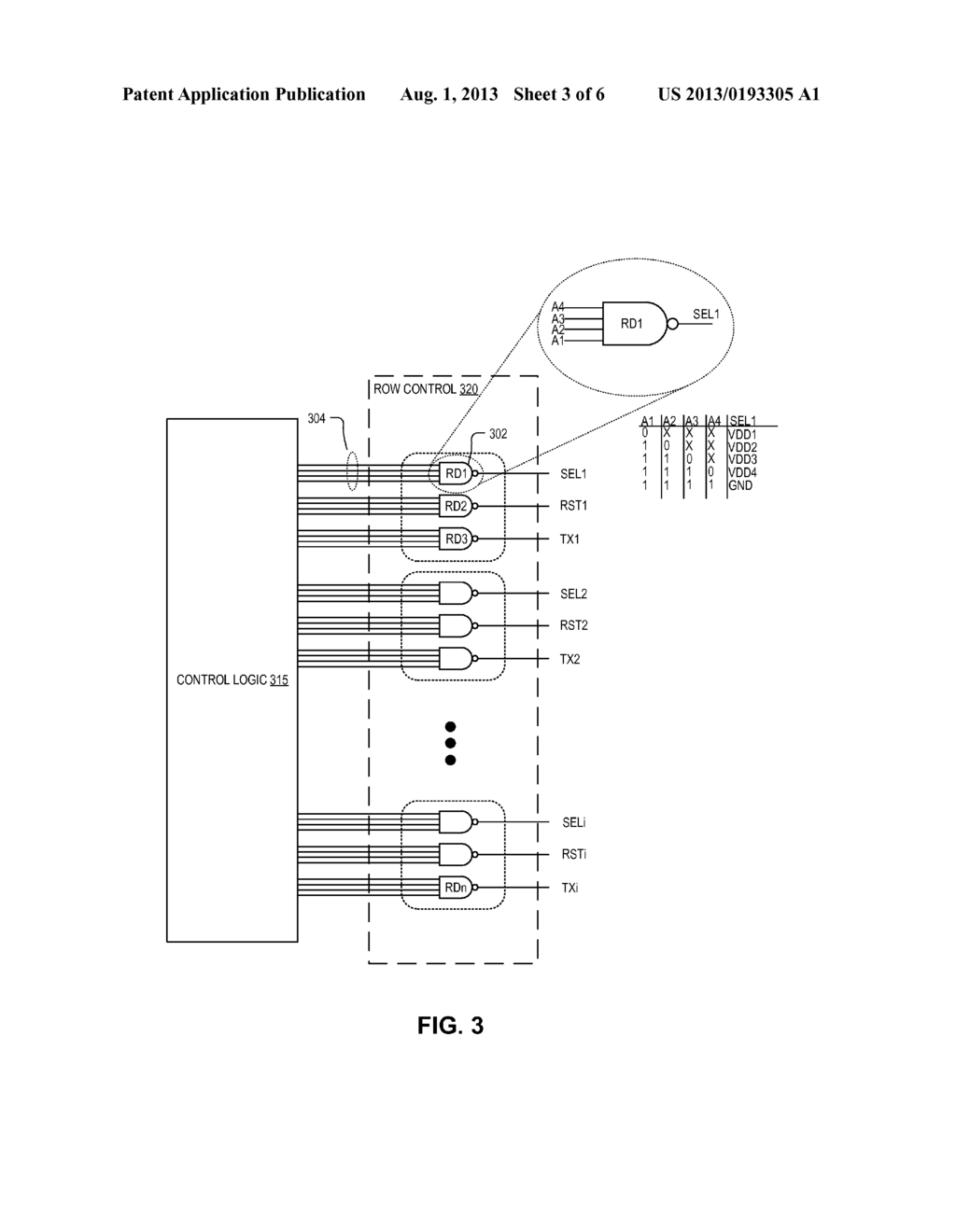 VARIABLE VOLTAGE ROW DRIVER FOR CMOS IMAGE SENSOR - diagram, schematic, and image 04