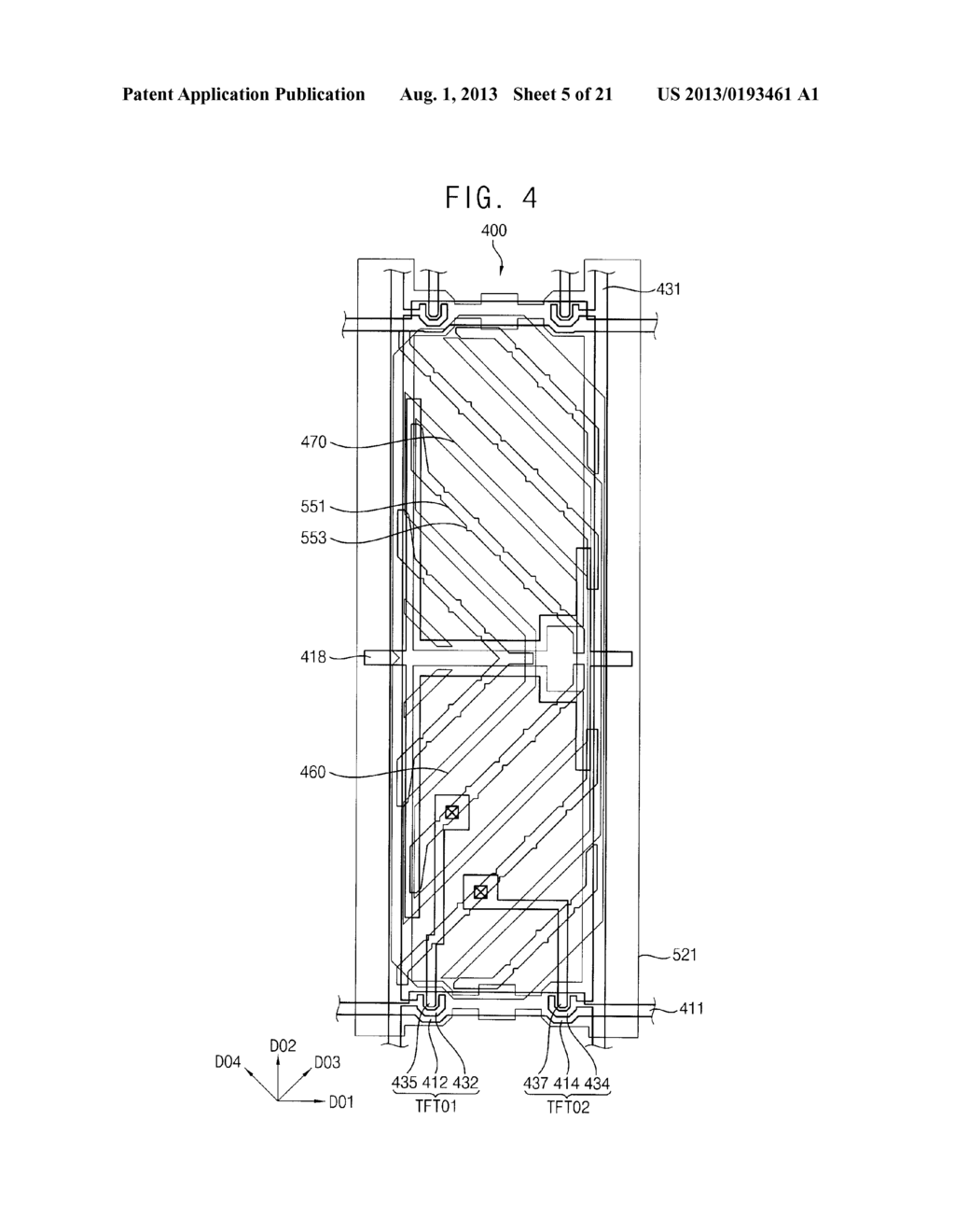 ARRAY SUBSTRATE AND DISPLAY DEVICE HAVING THE SAME - diagram, schematic, and image 06