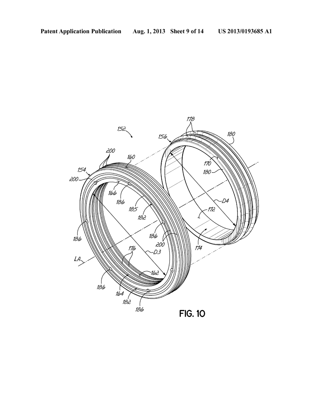 SPLIT-RING GLAND PIPE COUPLING WITH CORRUGATED ARMOR AND ANNULAR GASKET     HAVING PRESSURE ASSIST SLOT - diagram, schematic, and image 10