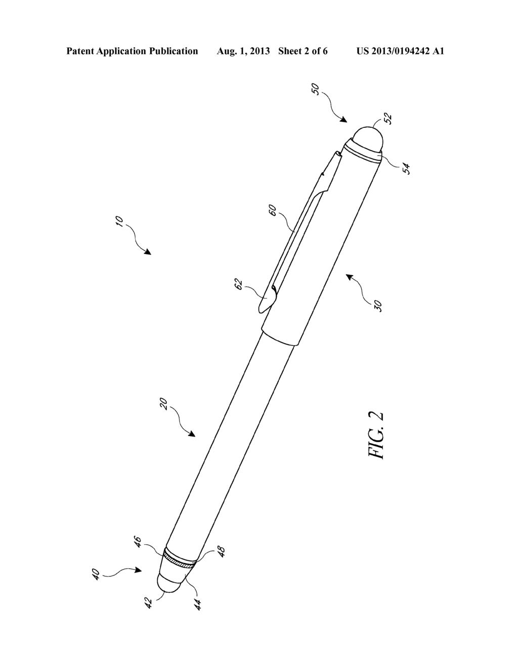 MULTI-TIP STYLUS PEN FOR TOUCH SCREEN DEVICES - diagram, schematic, and image 03