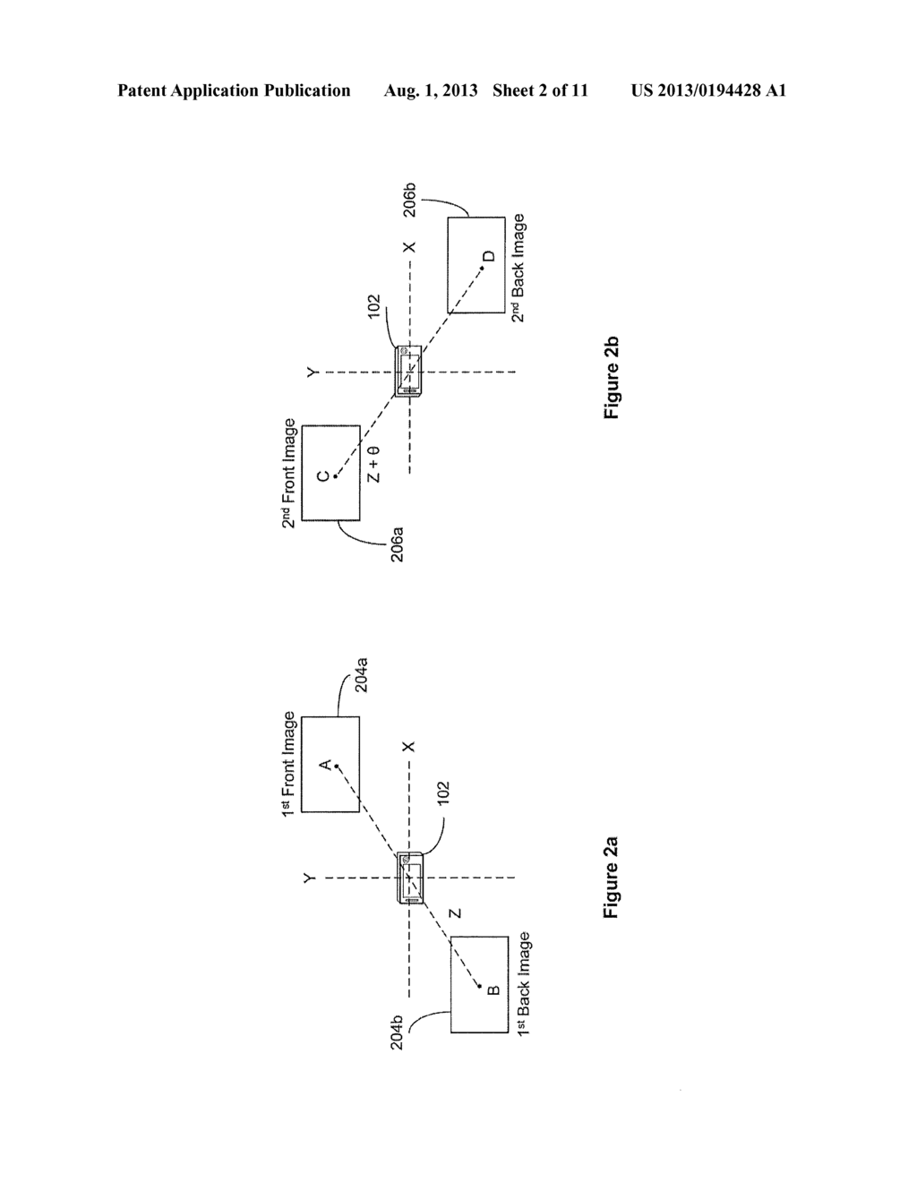 SYSTEM AND METHOD FOR DETERMINING LOCATION OF A DEVICE USING OPPOSING     CAMERAS - diagram, schematic, and image 03