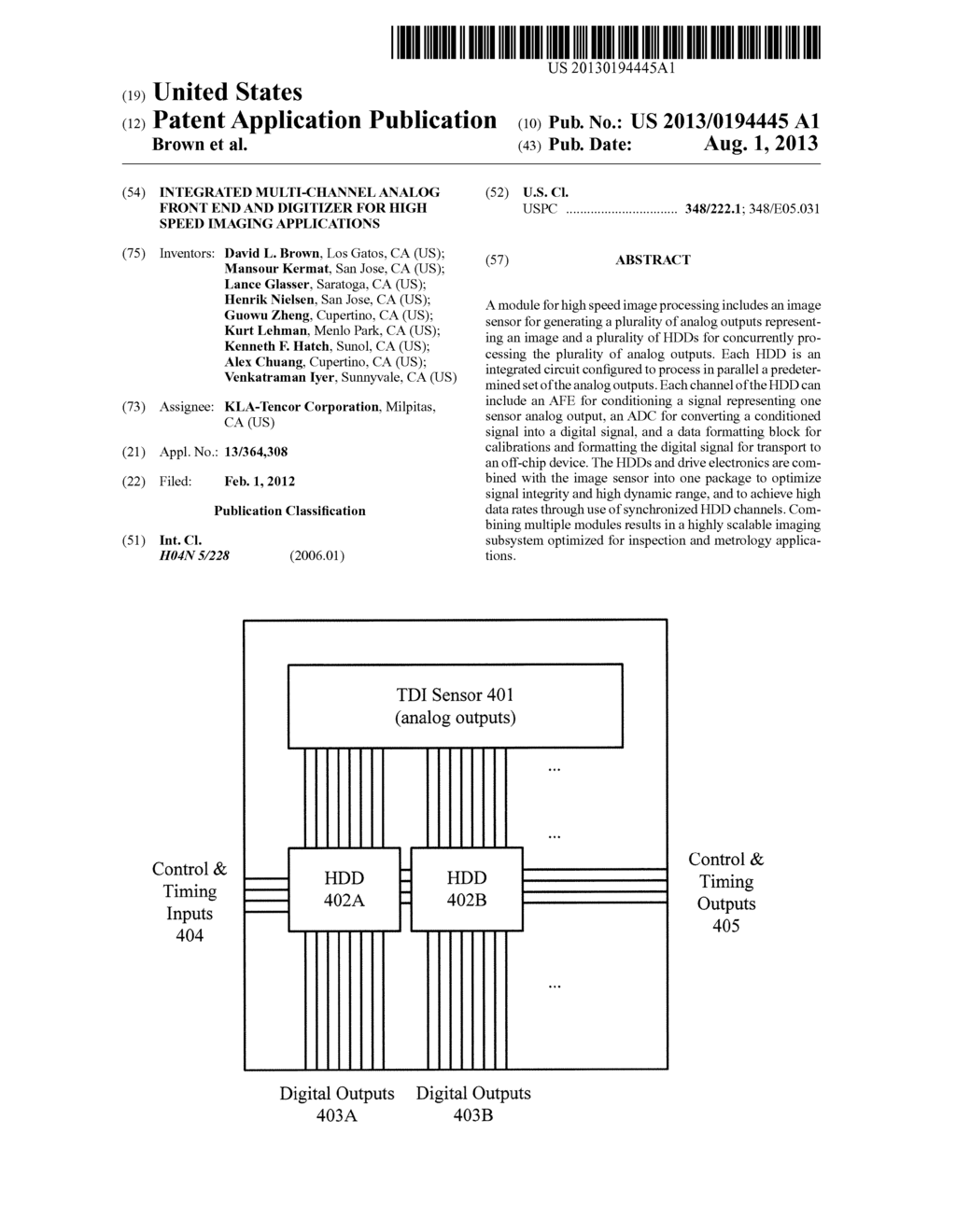 Integrated Multi-Channel Analog Front End And Digitizer For High Speed     Imaging Applications - diagram, schematic, and image 01