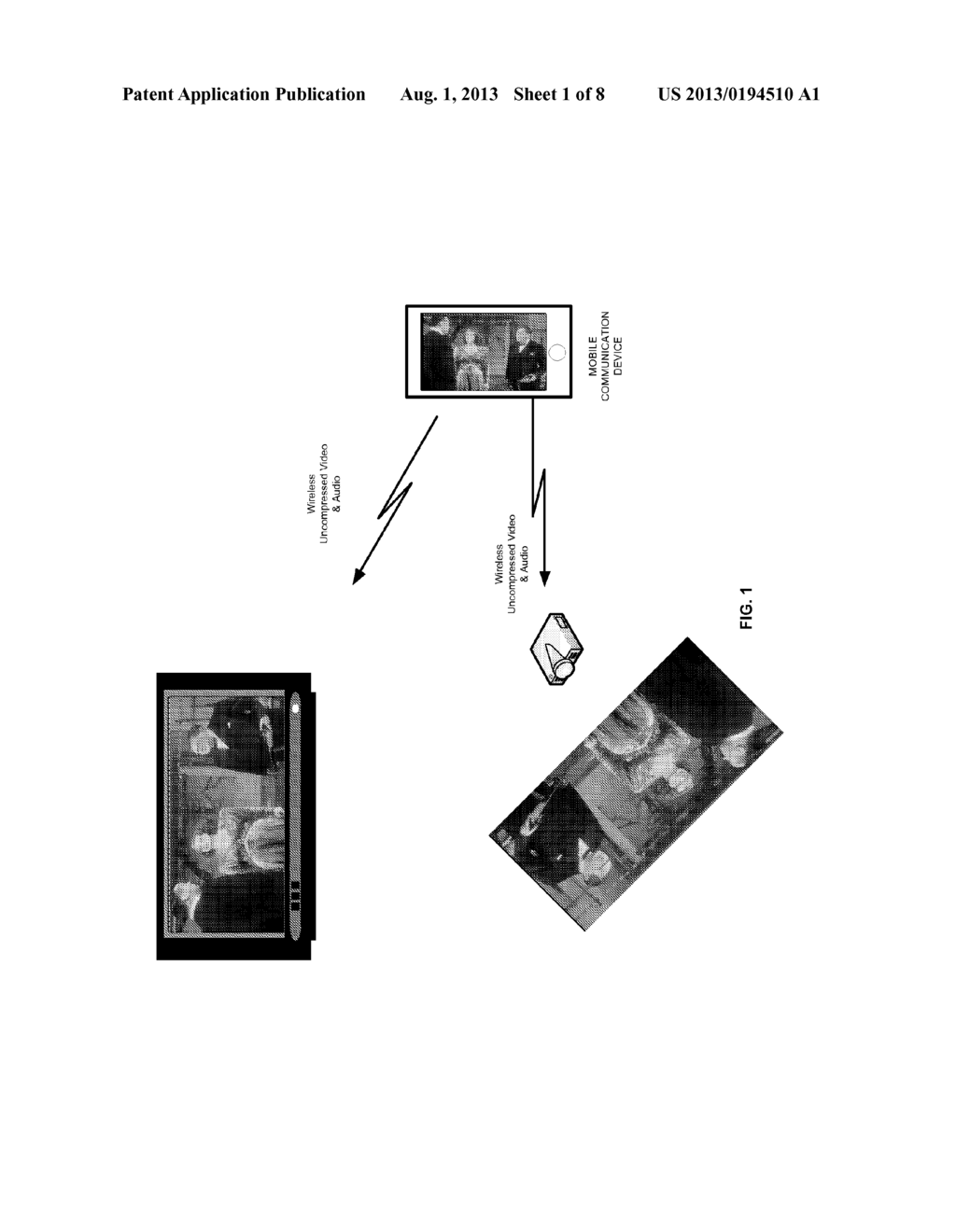 METHODS CIRCUITS DEVICES AND SYSTEMS FOR WIRELESS TRANSMISSION OF MOBILE     COMMUNICATION DEVICE DISPLAY INFORMATION - diagram, schematic, and image 02