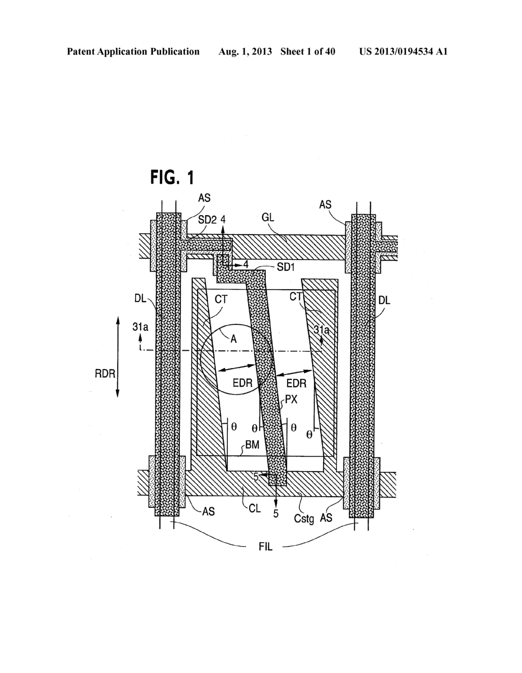 In-Plane Field Type Liquid Crystal Display Device Comprising Liquid     Crystal Molecules With More Than Two Kinds of Reorientation Directions - diagram, schematic, and image 02