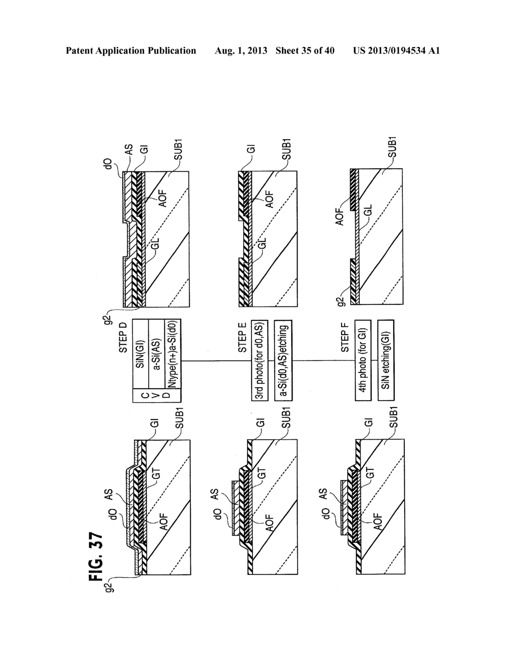 In-Plane Field Type Liquid Crystal Display Device Comprising Liquid     Crystal Molecules With More Than Two Kinds of Reorientation Directions - diagram, schematic, and image 36