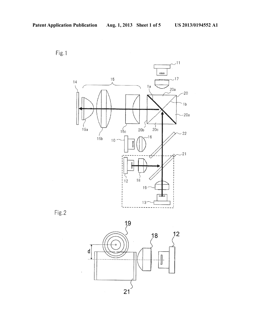 LIGHTING DEVICE AND PROJECTION-TYPE DISPLAY DEVICE USING SAME - diagram, schematic, and image 02