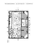 ELECTRONIC EQUIPMENT AND STRUCTURE INCLUDING BATTERY UNIT diagram and image