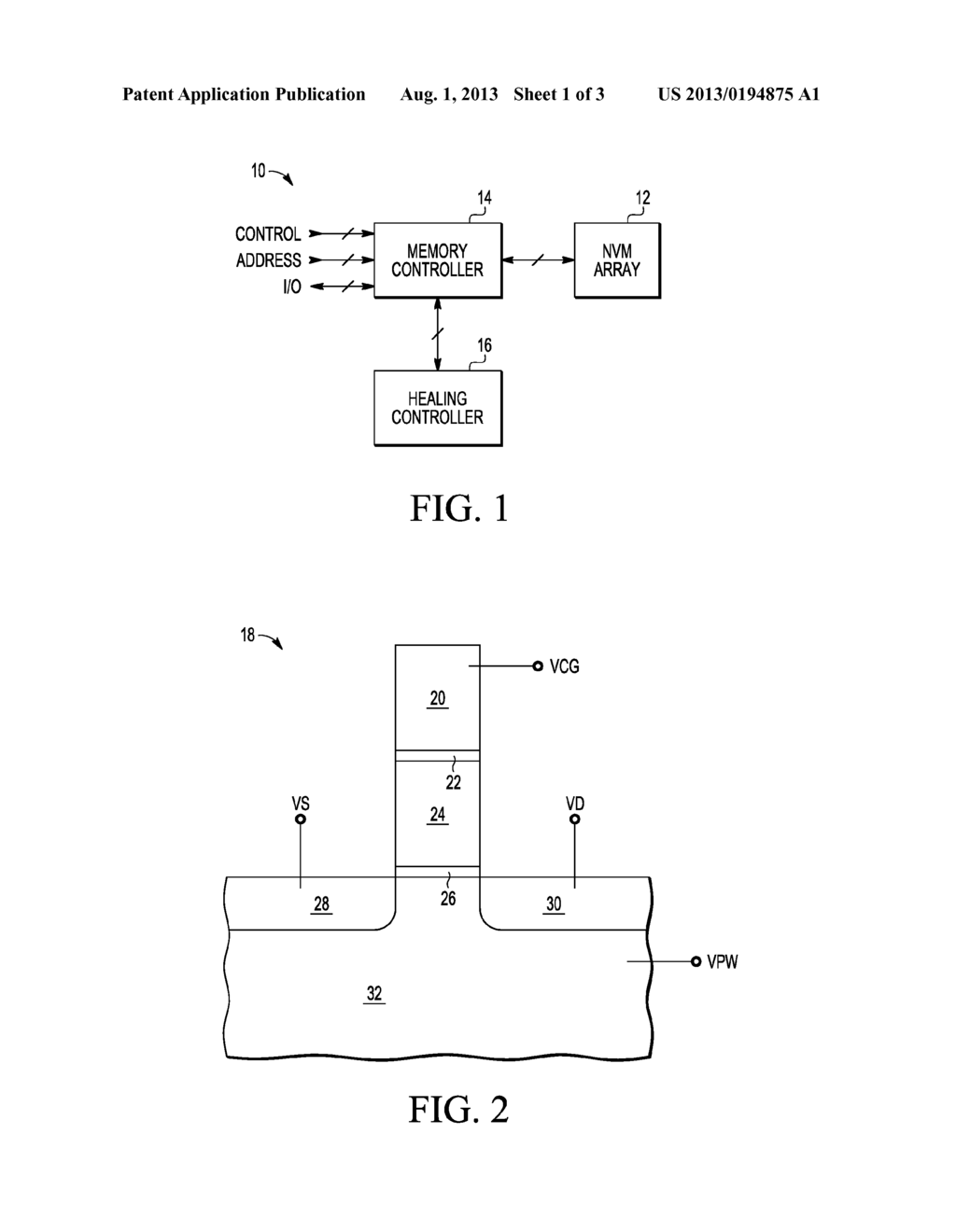 STRUCTURE AND METHOD FOR HEALING TUNNEL DIELECTRIC OF NON-VOLATILE MEMORY     CELLS - diagram, schematic, and image 02