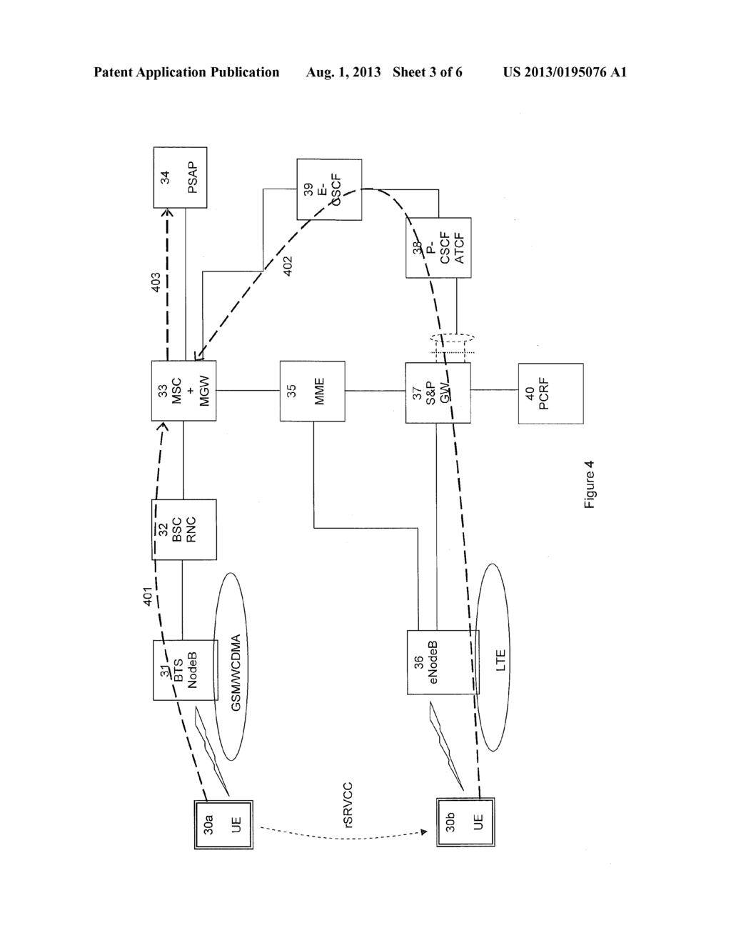 HANDOVER OF ERMERGENCY CALLS FROM A CIRCUIT SWITCHED TO A PACKET SWITCHED     ACCESS NETWORK - diagram, schematic, and image 04