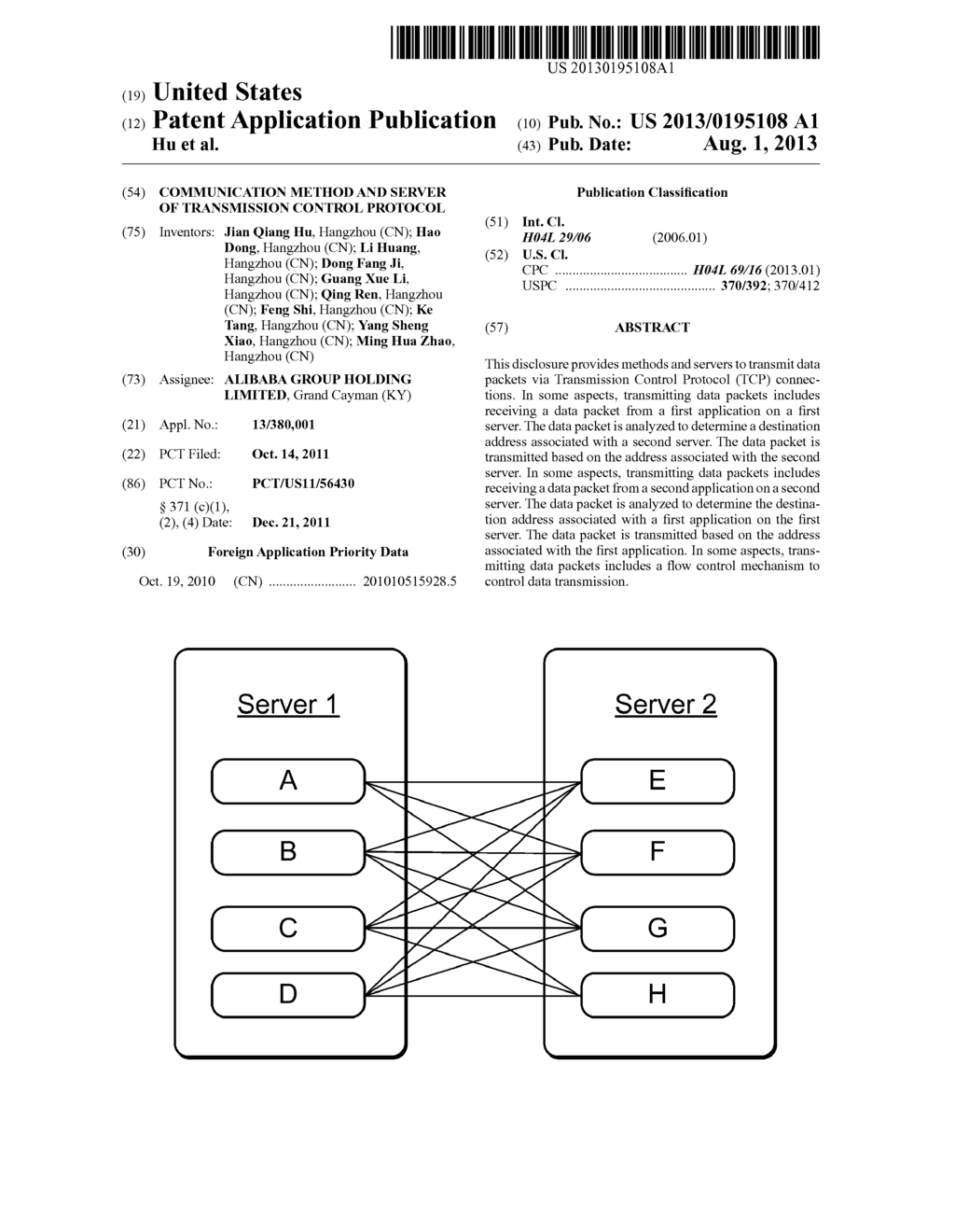 Communication Method and Server of Transmission Control Protocol - diagram, schematic, and image 01