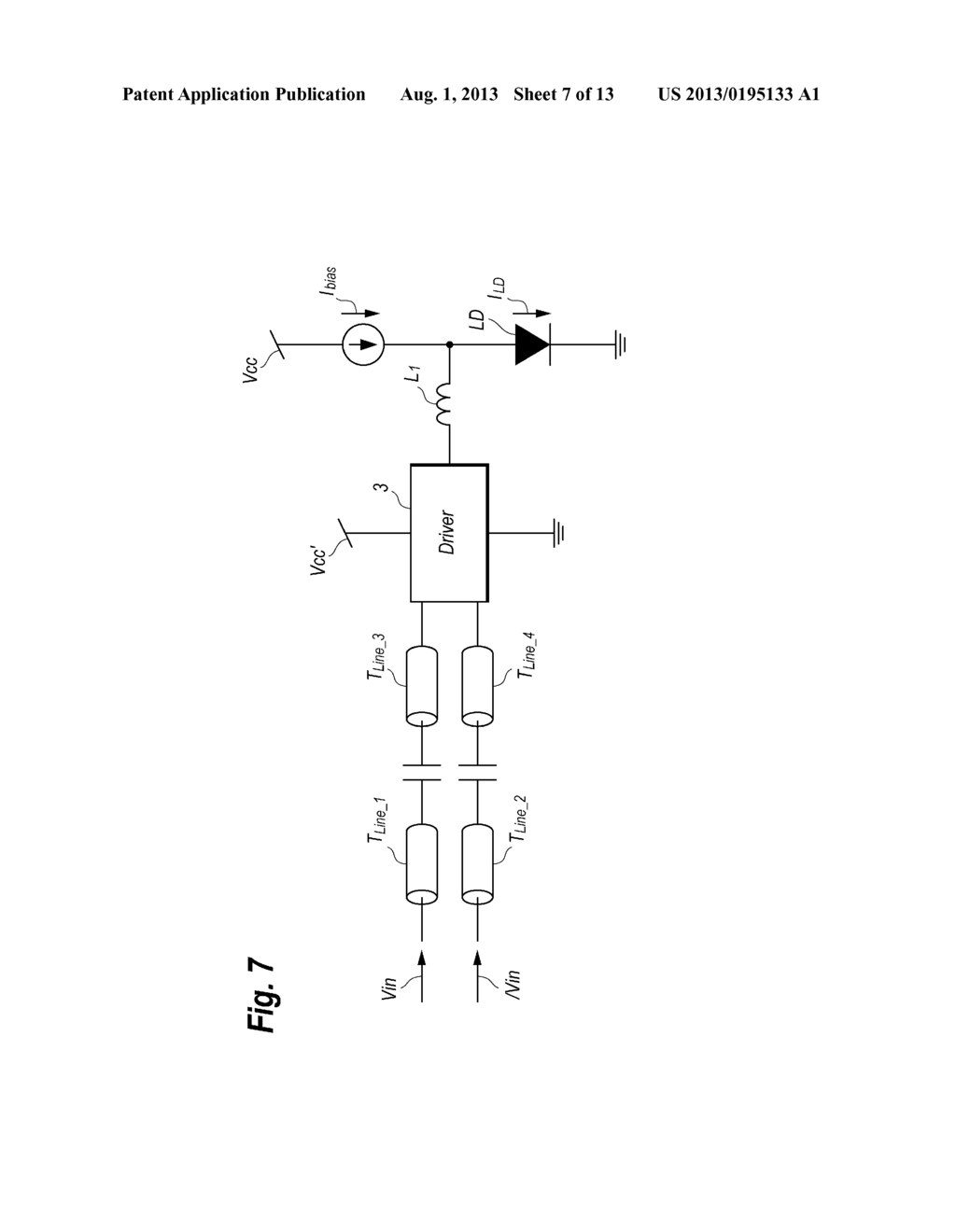 DRIVER CIRCUIT FOR LASER DIODE OUTPUTTING PRE-EMPHASIZED SIGNAL - diagram, schematic, and image 08