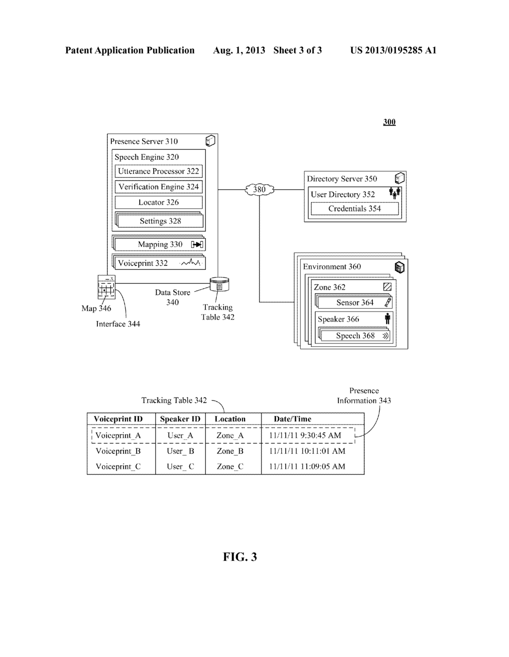 ZONE BASED PRESENCE DETERMINATION VIA VOICEPRINT LOCATION AWARENESS - diagram, schematic, and image 04