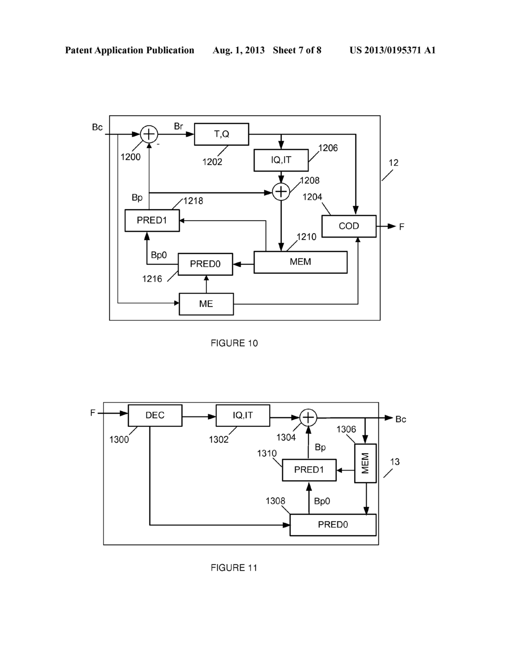 METHOD FOR CODING AND FOR RECONSTRUCTION OF A BLOCK OF AN IMAGE SEQUENCE     AND CORRESPONDING DEVICES - diagram, schematic, and image 08