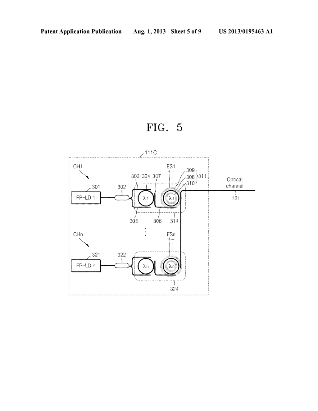 OPTICAL TRANSMITTER AND OPTICAL COMMUNICATION SYSTEM USING RESONANCE     MODULATOR THAT IS THERMALLY COUPLED - diagram, schematic, and image 06