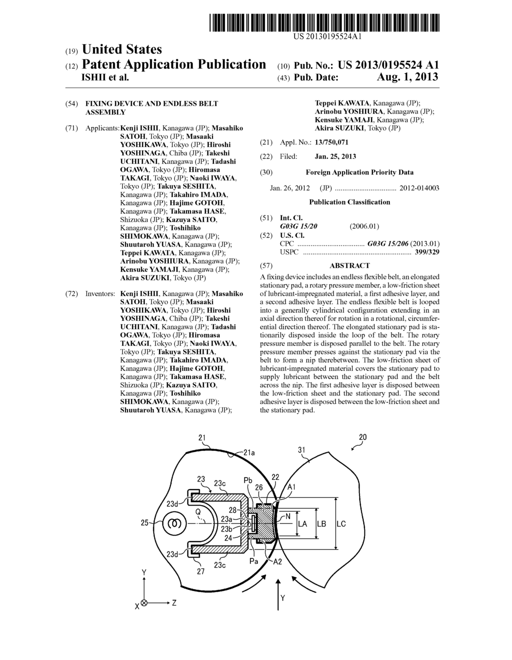 FIXING DEVICE AND ENDLESS BELT ASSEMBLY - diagram, schematic, and image 01