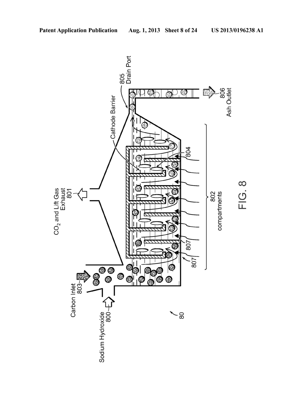 METHODS FOR CONTINUOUS DIRECT CARBON FUEL CELL OPERATION WITH A     CIRCULATING ELECTROLYTE SLURRY - diagram, schematic, and image 09