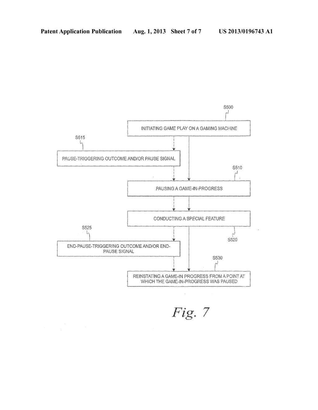 Wagering Game System with Pausing Feature - diagram, schematic, and image 08