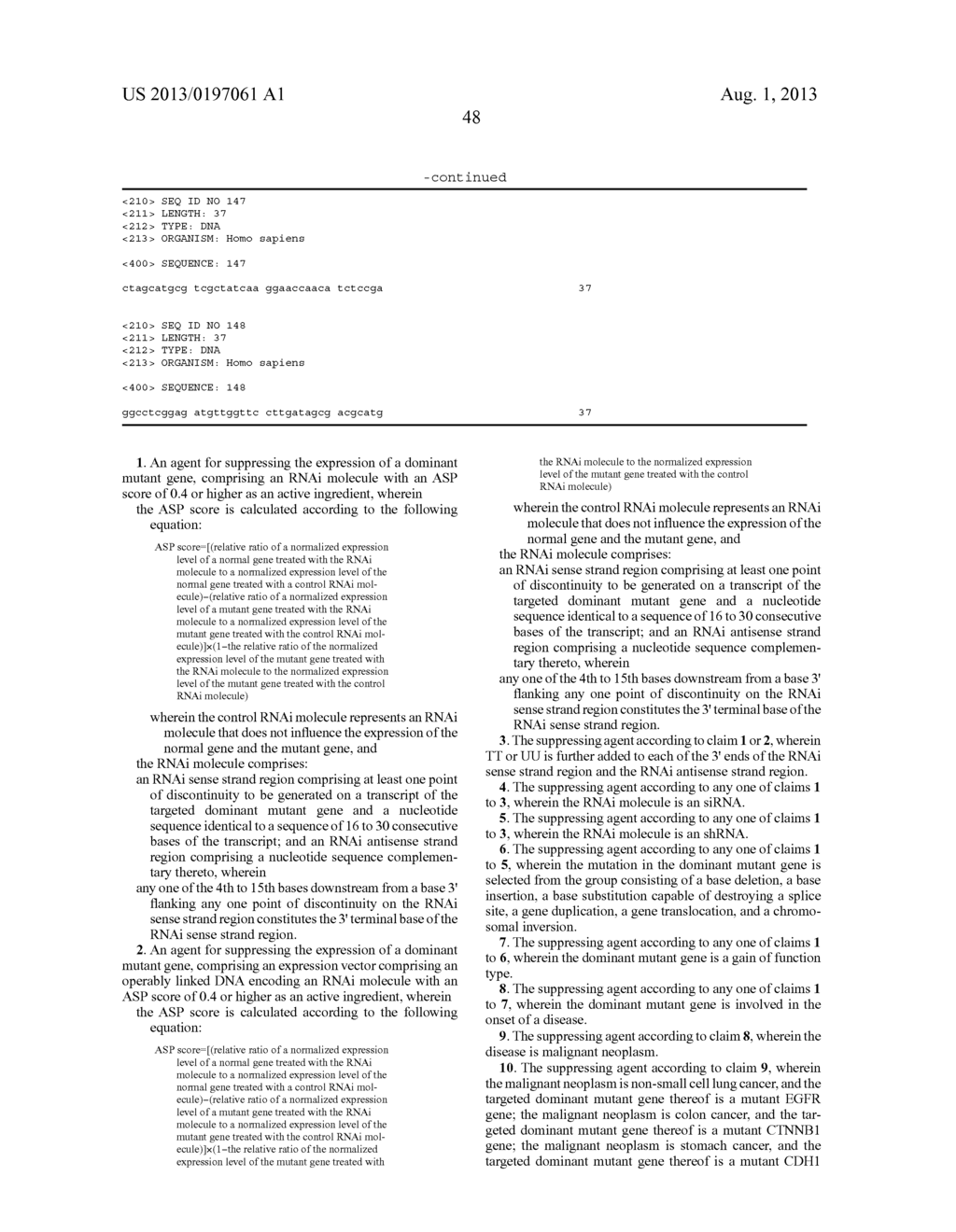 AGENT FOR SUPPRESSING EXPRESSION OF DOMINANT MUTANT GENE - diagram, schematic, and image 86