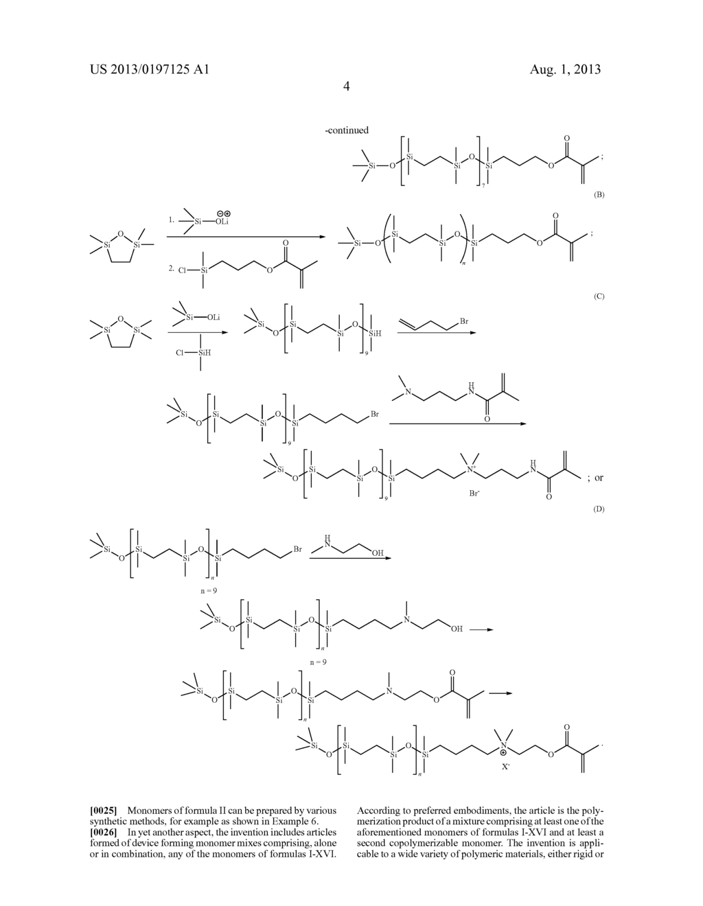 MONO ETHYLENICALLY UNSATURATED POLYMERIZABLE GROUP CONTAINING     POLYCARBOSILOXANE MONOMERS - diagram, schematic, and image 05