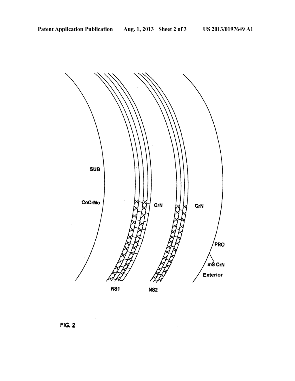 SUBSTRATE FOR WEAR-PROOF ORTHOPAEDIC JOINTS, OF NON FERROUS METAL WITH A     NITRIDE-BASED COATING - diagram, schematic, and image 03