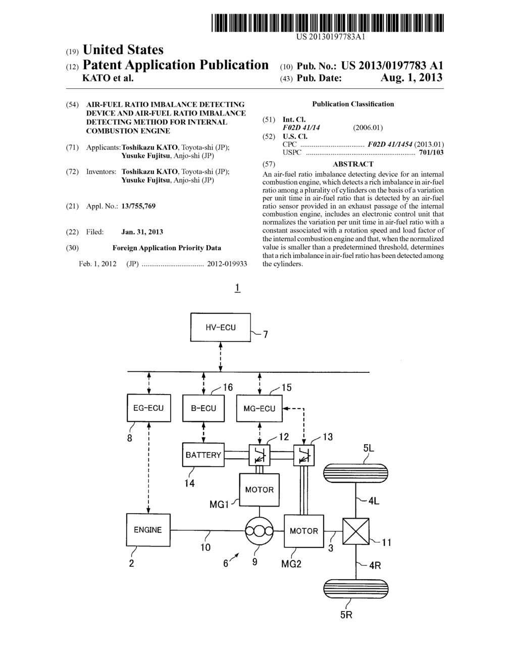 AIR-FUEL RATIO IMBALANCE DETECTING DEVICE AND AIR-FUEL RATIO IMBALANCE     DETECTING METHOD FOR INTERNAL COMBUSTION ENGINE - diagram, schematic, and image 01