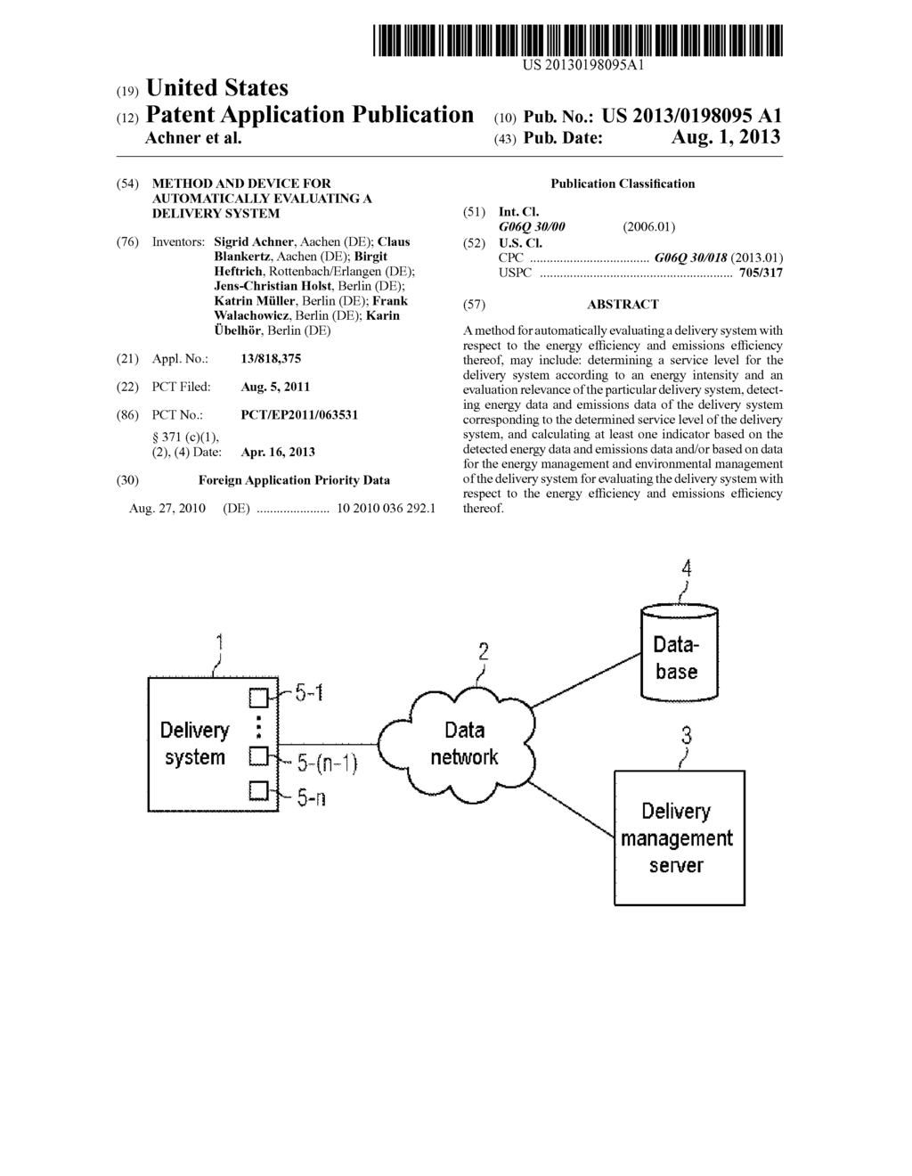 Method and Device for Automatically Evaluating a Delivery System - diagram, schematic, and image 01