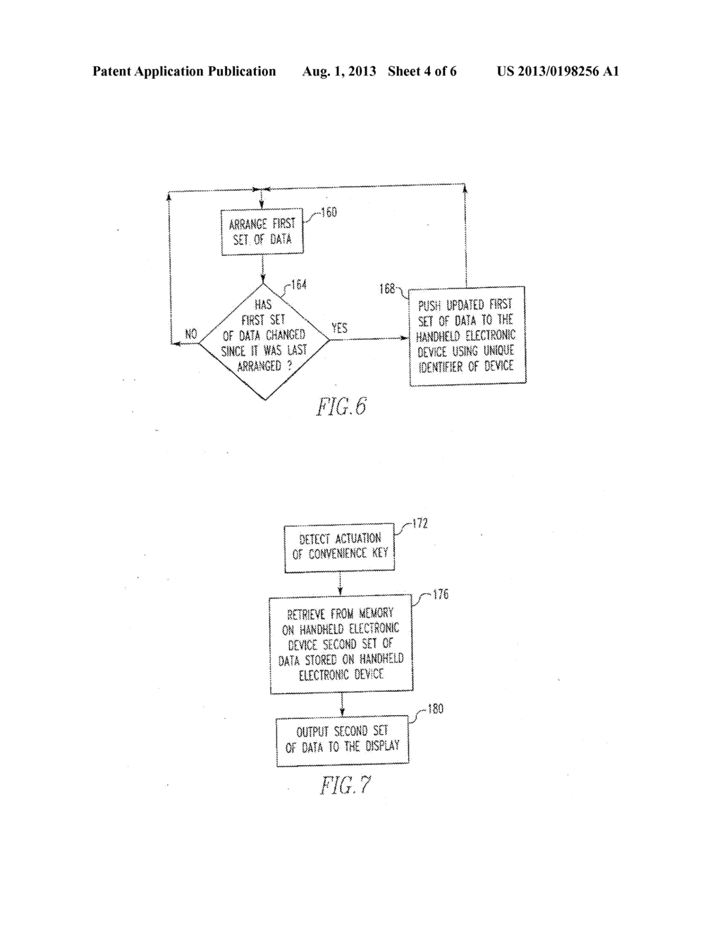 SYSTEM AND METHOD FOR MAINTAINING ON A HANDHELD ELECTRONIC DEVICE     INFORMATION THAT IS SUBSTANTIALLY CURRENT AND IS READILY AVAILABLE TO A     USER - diagram, schematic, and image 05