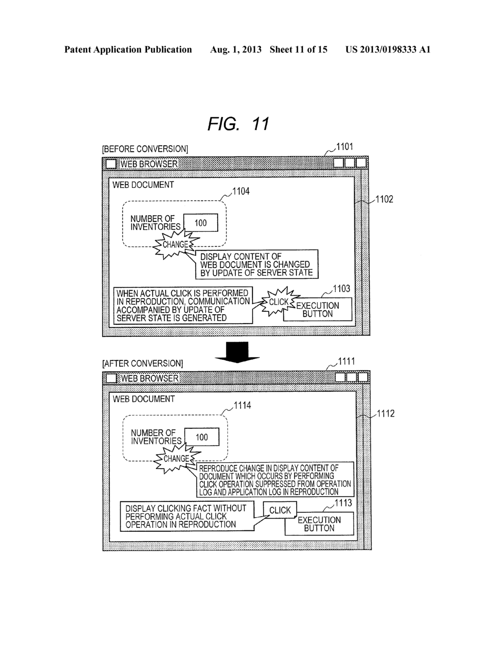 METHOD AND DEVICE FOR RECORDING AND REPRODUCING WEB OPERATION - diagram, schematic, and image 12