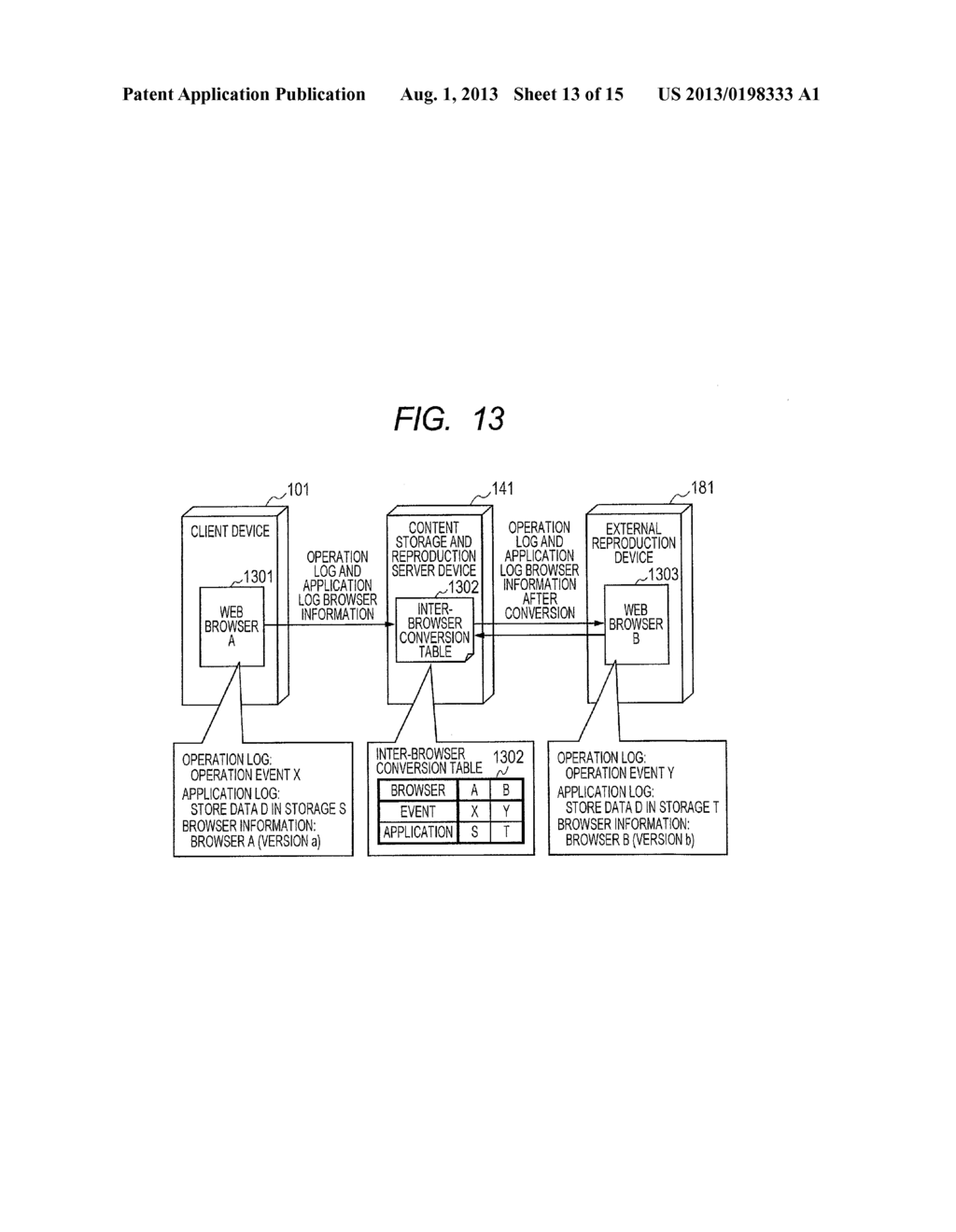 METHOD AND DEVICE FOR RECORDING AND REPRODUCING WEB OPERATION - diagram, schematic, and image 14