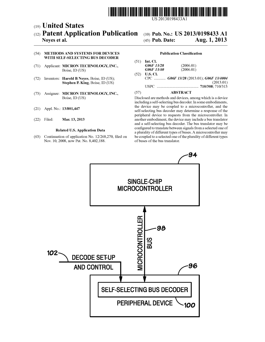 METHODS AND SYSTEMS FOR DEVICES WITH SELF-SELECTING BUS DECODER - diagram, schematic, and image 01