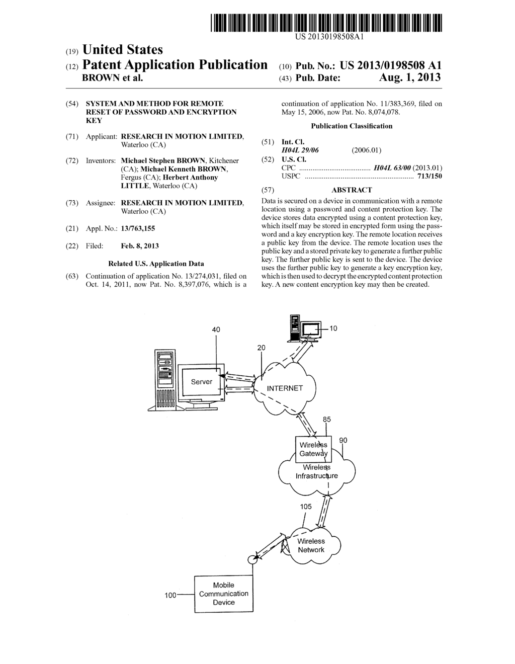 SYSTEM AND METHOD FOR REMOTE RESET OF PASSWORD AND ENCRYPTION KEY - diagram, schematic, and image 01