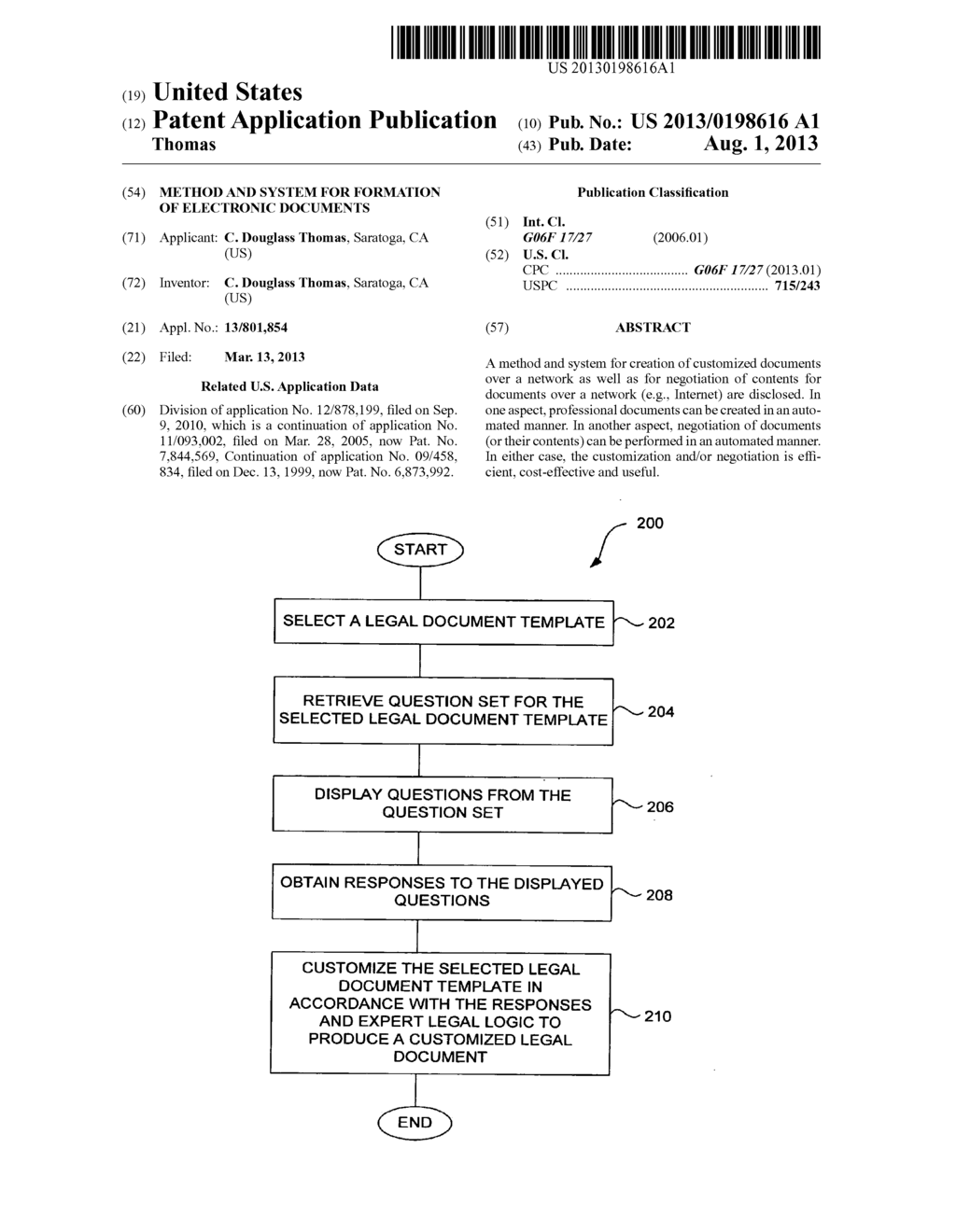 METHOD AND SYSTEM FOR FORMATION OF ELECTRONIC DOCUMENTS - diagram, schematic, and image 01