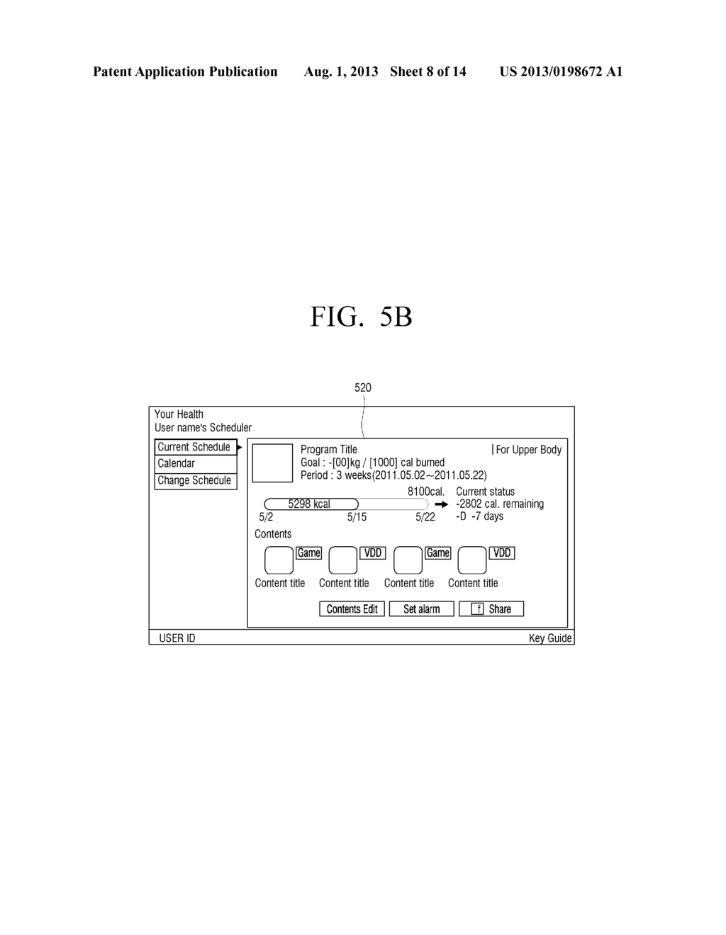 METHOD OF MANAGING INFORMATION RELATED TO AN EXERCISE AMOUNT AND DISPLAY     APPARATUS USING THE SAME, AND SERVER OF THE DISPLAY APPARATUS - diagram, schematic, and image 09