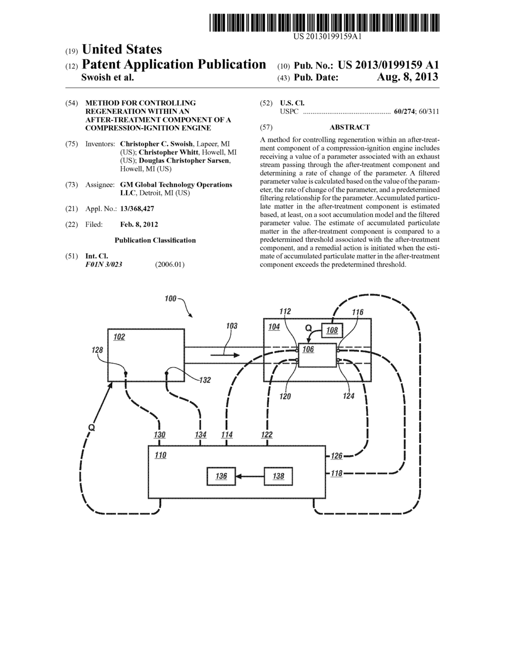 METHOD FOR CONTROLLING REGENERATION WITHIN AN AFTER-TREATMENT COMPONENT OF     A COMPRESSION-IGNITION ENGINE - diagram, schematic, and image 01