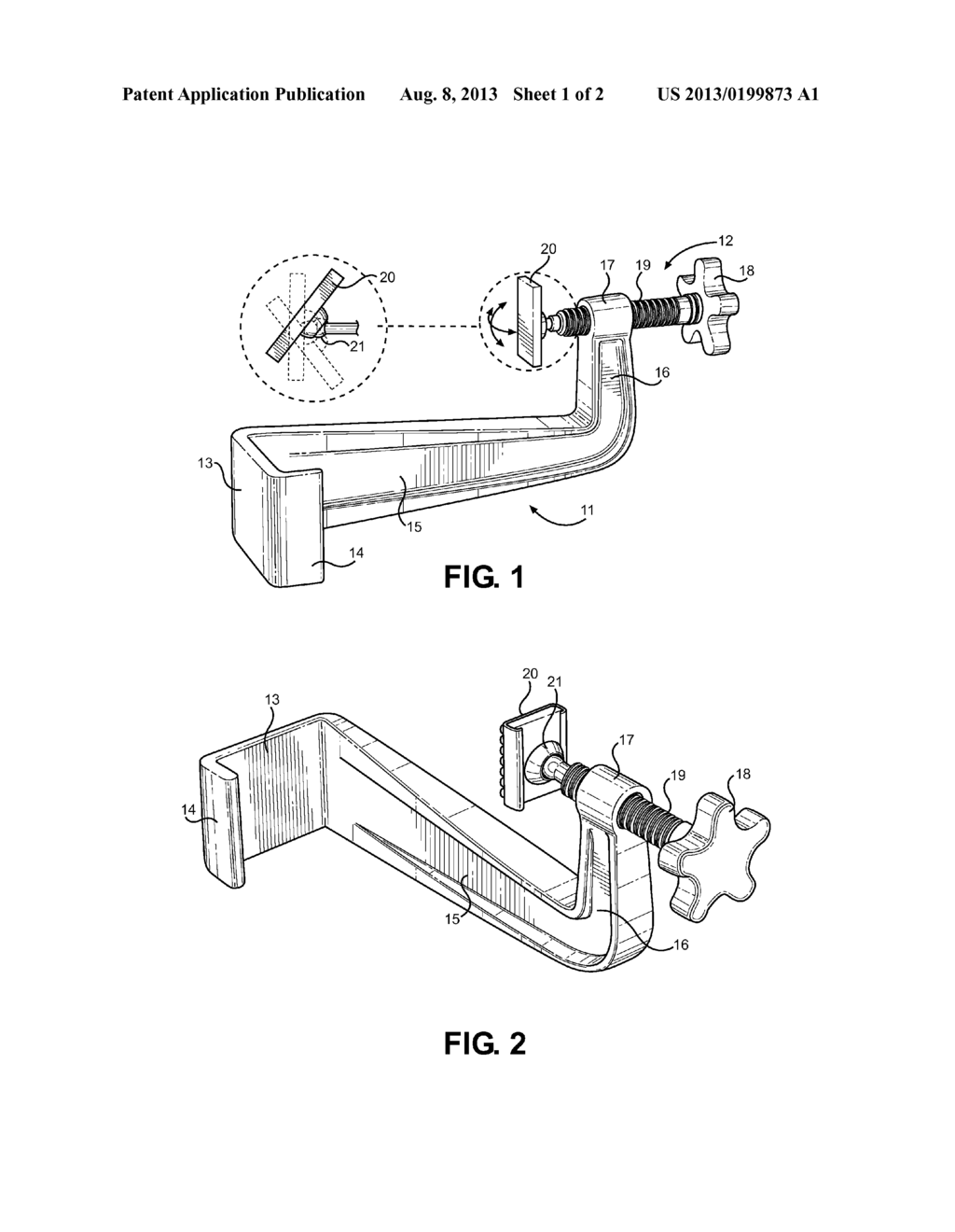 Ladder Rail Gutter Clamp Device - diagram, schematic, and image 02