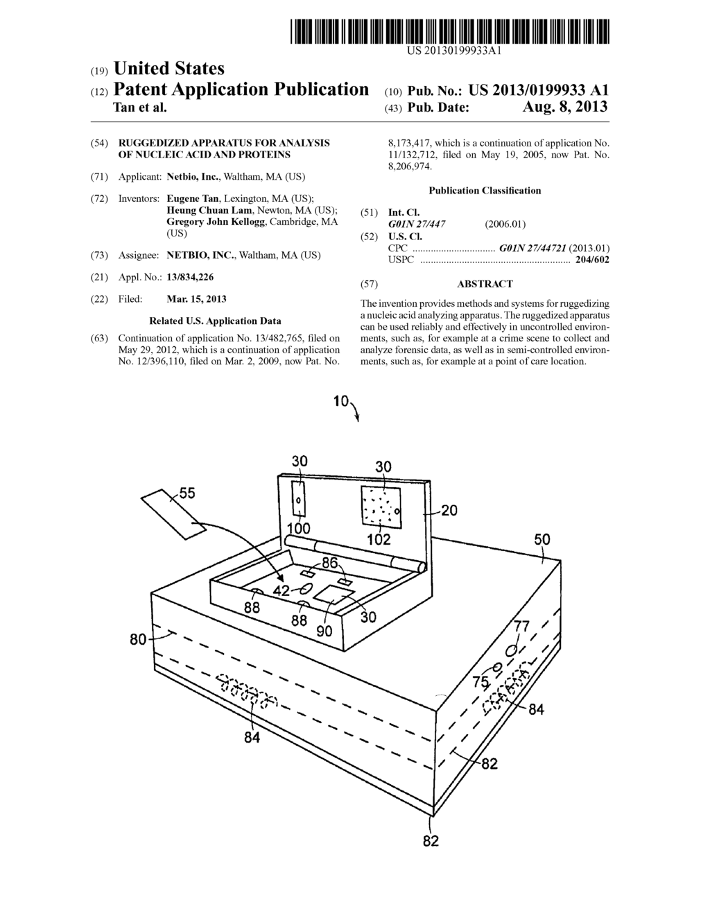 Ruggedized Apparatus for Analysis of Nucleic Acid and Proteins - diagram, schematic, and image 01