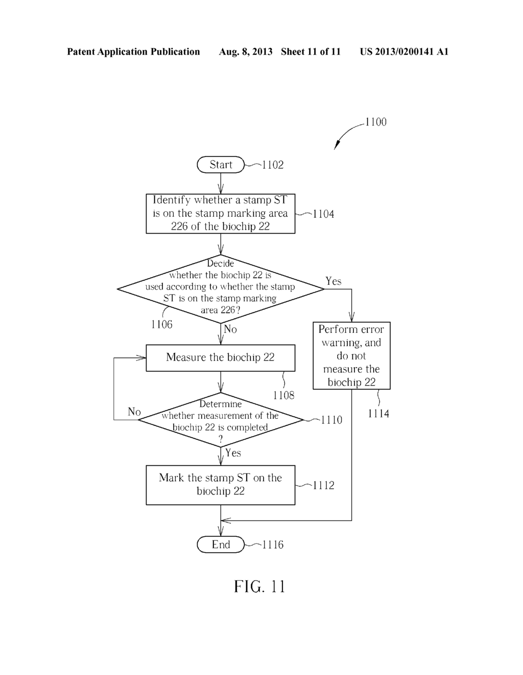 Biochip Measuring System and Biochip Measuring Apparatus and Biochip and     Stamp Marking and Identification Method - diagram, schematic, and image 12