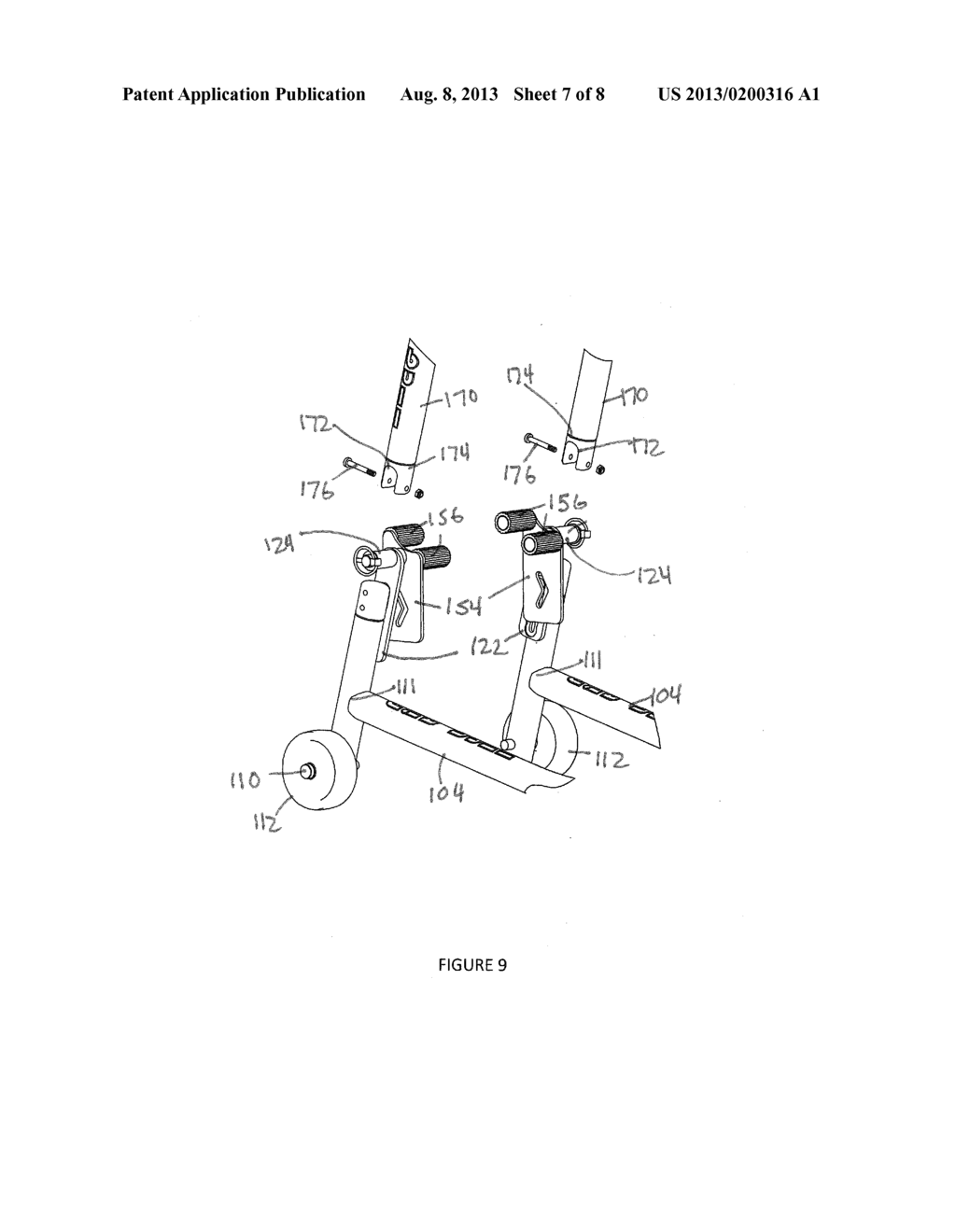 Dual Purpose Front Motorcycle Stand - diagram, schematic, and image 08