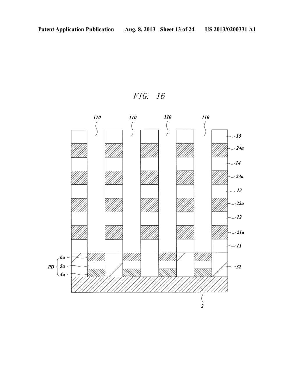 SEMICONDUCTOR STORAGE DEVICE AND METHOD OF MANUFACTURING THE SAME - diagram, schematic, and image 14