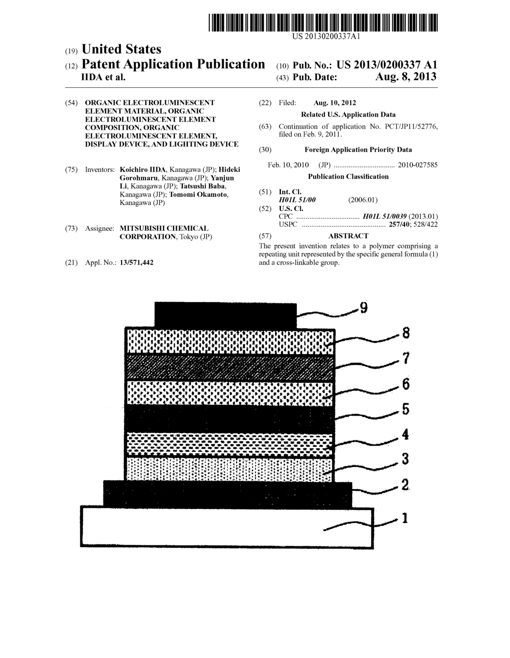 ORGANIC ELECTROLUMINESCENT ELEMENT MATERIAL, ORGANIC ELECTROLUMINESCENT     ELEMENT COMPOSITION, ORGANIC ELECTROLUMINESCENT ELEMENT, DISPLAY DEVICE,     AND LIGHTING DEVICE - diagram, schematic, and image 01