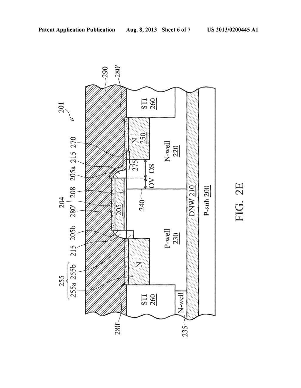 HVMOS TRANSISTOR STRUCTURE HAVING  OFFSET DISTANCE AND METHOD FOR     FABRICATING THE SAME - diagram, schematic, and image 07