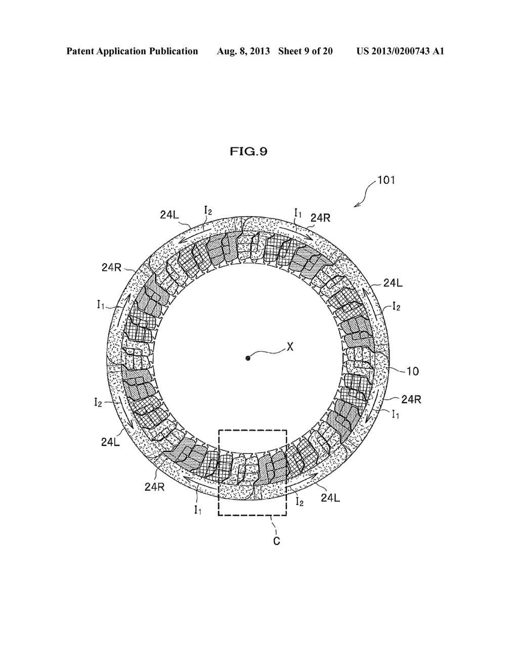 STATOR FOR ROTARY ELECTRIC MACHINE - diagram, schematic, and image 10