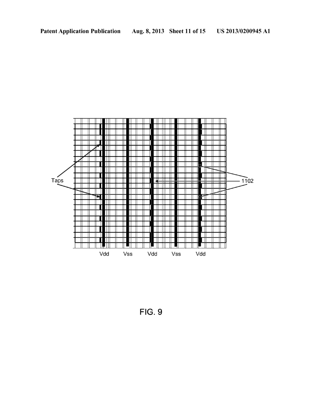 STRUCTURES AND METHODS FOR OPTIMIZING POWER CONSUMPTION IN AN INTEGRATED     CHIP DESIGN - diagram, schematic, and image 12