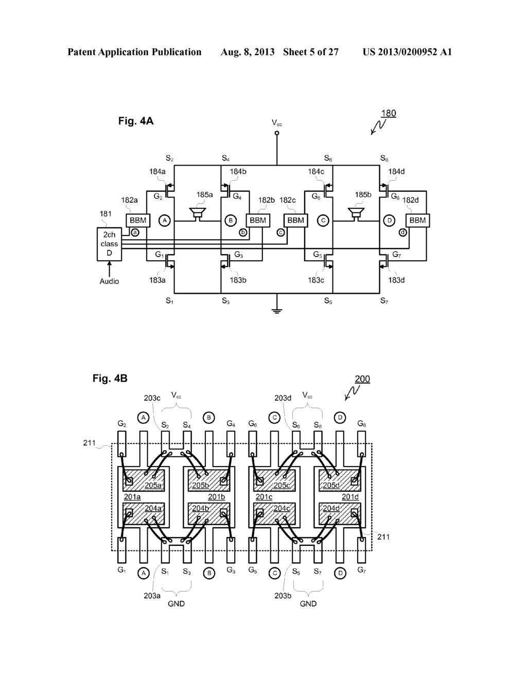 POWER MOSFETS WITH IMPROVED EFFICIENCY FOR MULTI-CHANNEL CLASS D AUDIO     AMPLIFIERS AND PACKAGING THEREFOR - diagram, schematic, and image 06