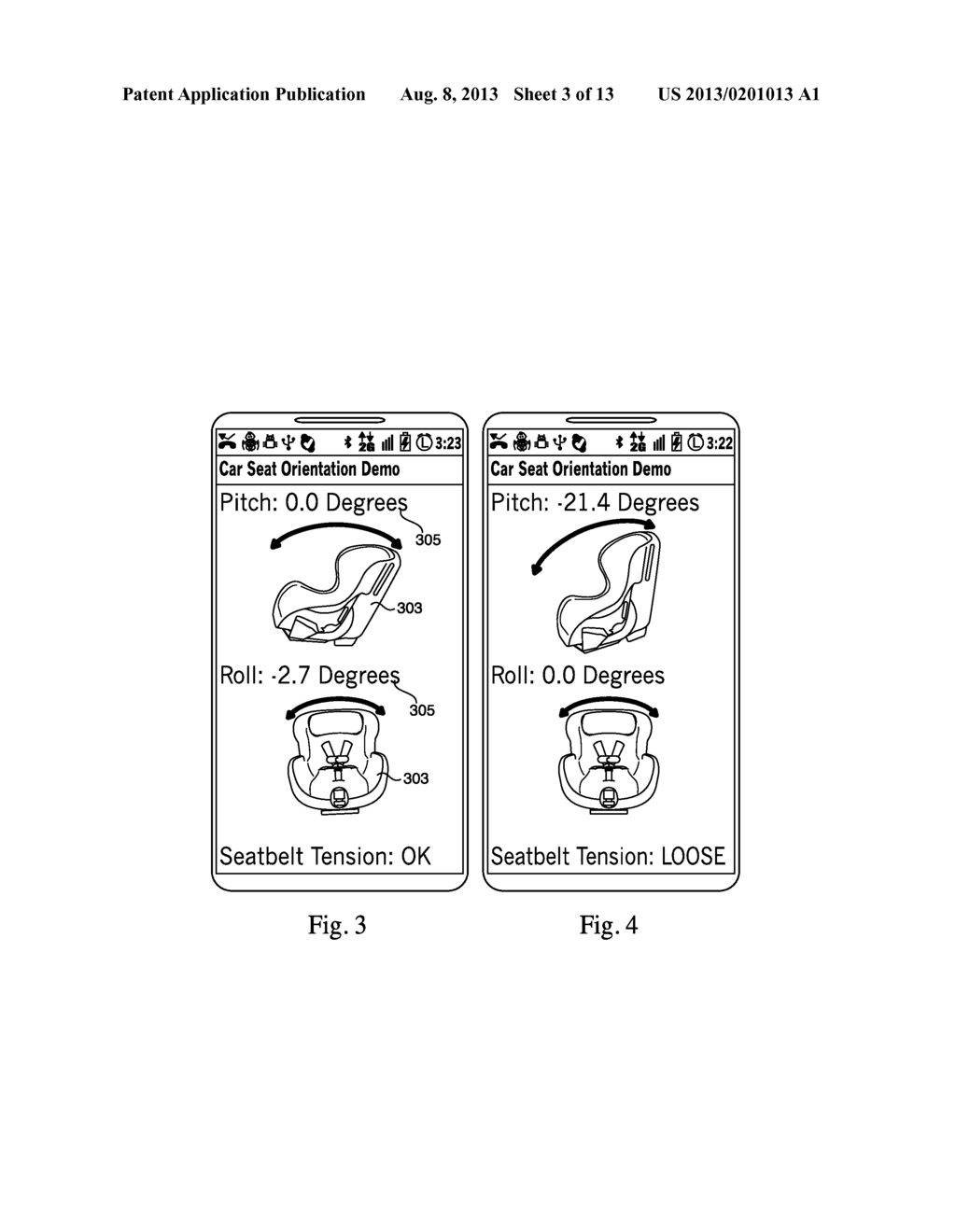 Systems and Methods for Notifying a Caregiver of the Condition of a Child     in a Vehicular Child Safety Restraint - diagram, schematic, and image 04