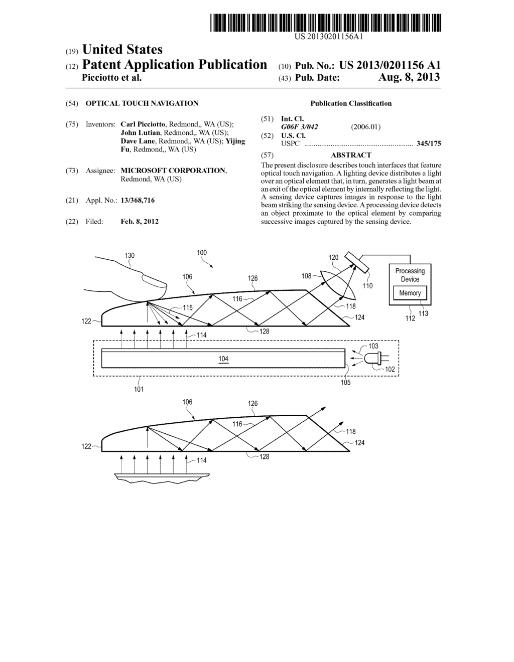 OPTICAL TOUCH NAVIGATION - diagram, schematic, and image 01